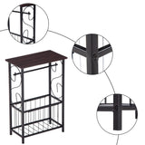 (37 x 20 x 55)cm Multifunctional Bathroom Table / Interior Side Table Tissue Magazine Rack Dark 63834755