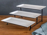 White Porcelain 3 Tiered Serve Set 78162915