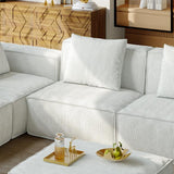 Belfin Modular Sectional Sofa, Convertible Tofu Block Sofa Floor Sofa Bed Armrest Comfy Sofa Bed W3147P277266