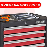 7-Drawer Rolling Tool Chest with Locking Wheels & Drawers, 18.5" D x 28" W x 39.5" H Mobile Tool W3037P309489