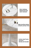 Marble Texture Round Table, Dining Table, Modern Dining Table,Kitchen Table, MDF Top and Steel Base W2641P300028