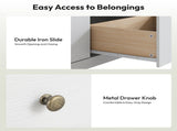 () Double-Column 6-Drawer Chest Particleboard and Paulownia Drawer Dresser with 62068753