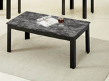 3pc Set Traditional Style Rectangular Coffee Table Square Shape End Table Wooden Legs Black Finish B011P232910