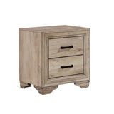 Contemporary Bedroom Furniture 1pc Nightstand of Drawers Natural Finish Melamine Laminate Bed Side B01147611