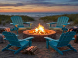 Wood Patio Chair for Garden Outdoor Wooden Folding Embossed Adirondack Chair Solid Wood W1390P462315