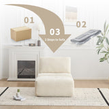 Modern Memory Foam Compressed Sofa,Single Chaise Longue for Living Room,Pet-Friendly Cloud Modular 05406441
