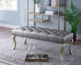 Decor Maxem Tufted FabricUpholstered Bench with Nailhead Trim T2574P164594