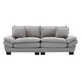 Corduroy Sofa Sleeper Couch Loveseat Sofa with Pillows Comfy Upholstered Deep Seat Sofa for W676P227345