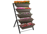 5 Tier Vertical Planter Raised Garden Beds, Brown 63561983