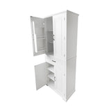 ZNTS Bathroom Storage Cabinet with Doors and Drawer, Multiple Storage Space, Adjustable Shelf, White WF308204AAK