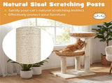 Multi-Level Cat Tree with 2 Wicker Baskets & Sisal Scratching Posts Indoor Cat Tower 01745223