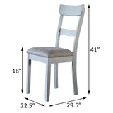 Two Tone Grey and Pearl Grey Ladder Back Side Chairs B062P182718