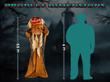 5.5ft Halloween Pumpkin Man Decoration with Red Glowing Head, Sound-Activated Head-Turning Motion & 57368239