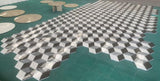 Hexagon Water-jet,White Gray Black 3 color, natural, for floor and wall,polished W1696P262340