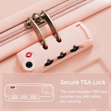 Luggage Sets 4 Piece, ABS Durable Suitcase with Travel Bag, Carry On Luggage Suitcase Set with N726P218511S