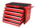 5 DRAWERS MULTIFUNCTIONAL TOOL CART WITH WHEELS-RED 23626392
