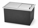 Drop-In Ice Chest, Stainless Steel Ice Storage Box with Sliding Lid and Drain Hose, Ice Bin for 48916164