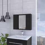Draco Medicine Cabinet, Mirror, Double Door, One External Shelf B128P148704