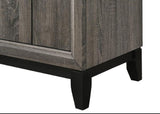 Contemporary 2-Drawer Nightstand End Table Gray Brown Finish Two Storage Drawers Metal Handles B011P159823