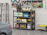 4-Layer Metal Storage Rack, Garage Shelves, Adjustable Height Partition, Suitable For Living Room, 14699077