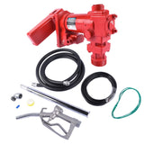 ZNTS Transfer of Gasoline Diesel Kerosene 12V 15 GPM Fuel Transfer Pump + Nozzle Kit 27750119