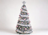 6FT Pre-Lit Snow Flocked Pop Up Christmas Tree with 150 Warm White LED Lights, Decorated with Star 20339580