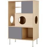 Furniture style Modern cat Bookcase Cat tree shelves with Storage N843P254701N