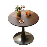 Walnut Round Table, Modern Dining Table, Dining Table,MDF Top and Steel Base Tulip Round Kitchen W2641P300056