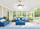 66 Inch Low Profile ABS Ceiling Fan with Dimmable Lights and Smart Remote Control 6 Speed Reversible W934P152241
