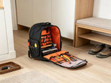 Rolling Tool Backpack, 110 lbs Capacity, Telescoping Handle & Stable Base, for Construction & 12631100