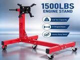 1500 lbs Engine Stand, Foldable, Red Engine Repair Tool 70834195