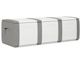 80 Gallon Extra Large Outdoor Deck Box Waterproof PP Storage Box with Lockable Lid-Gray 80839366