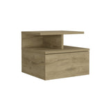 Adele Floating Nightstand with Drawer and Open Storage Shelves B070P188831