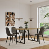 ZNTS Dining Chairs Set of 4, Modern Accent Chairs with Soft glove suede Fabric Upholstered Seat, Spoon 29984484