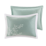 Oversized Cotton Jacquard Comforter Set Aqua King B03595757