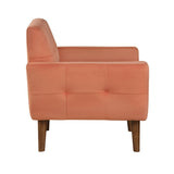 Orange Color Accent Chair Upholstered Velvet Cushion Seat Back Tufted Contemporary Living Room B011P283268