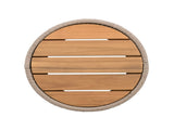Outdoor Rattan rope & Acacia Wood Side Table - Patio Balcony Furniture for Garden, Yard, Balcony N770P298633B