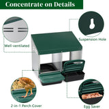 ZNTS 2 Compartment Roll Out Nesting Box with Plastic Basket, Egg Nest Box Laying Box Hens 49949210