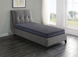 8" Twin Size Bed Mattress Gel-Infused Memory Foam Hybrid Mattress, Dark Gray, Mattress in a Box, B011P213342
