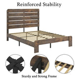 ZNTS Bed Frame Queen Size, Wood Platform Bed Frame , Noise Free,No Box Spring Needed and Easy Assembly 28474342