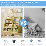 Yellow Wooden Toy Storage Organizer Cabinet Kids Bookshelf Children Bookcase Toddler Baby Sling Book W2876P233539