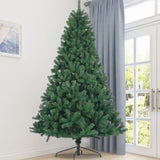 ZNTS 6ft Artificial Christmas Tree Full Natural Spruce PVC Fir Tree Foldable Metal Stand Unlit Green 06449085