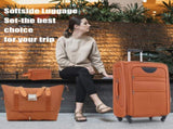 Softside Luggage Expandable 3 Piece Set Suitcase with Duffel Bag Upright Spinner Softshell N732P201004G