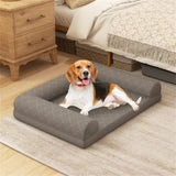 ZNTS 36" Orthopedic Dog Bed,Egg-Foam Dog Crate Bed with 3-Side Bolster and Removable Washable Bed 18758361