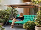 Outdoor Swing Cushions 55 Inch, Waterproof 4" Thick Porch Swing Cushion Replacement with Backrest 40842045