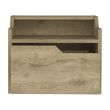 Floating Nightstand, Modern Dual-Tier Design with Spacious Single Drawer Storage, Macadamia B097P199741