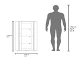 Ruffin Display Cabinet, 1 Door, 4 Shelves, White B097P474260