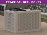 35 Gallon Resin Outdoor Deck Box, Lockable Waterproof UV Resistant Storage Container for Patio 63462319