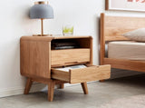 Pure Solid Wood Bedside Cabinet Modern Simple Nightstands Oak Bedside Cabinet Nordic Bedroom Solid W1283P376337