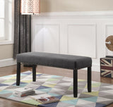 Biony Fabric Dining Bench with Nailhead Trim, Grey T2574P164611